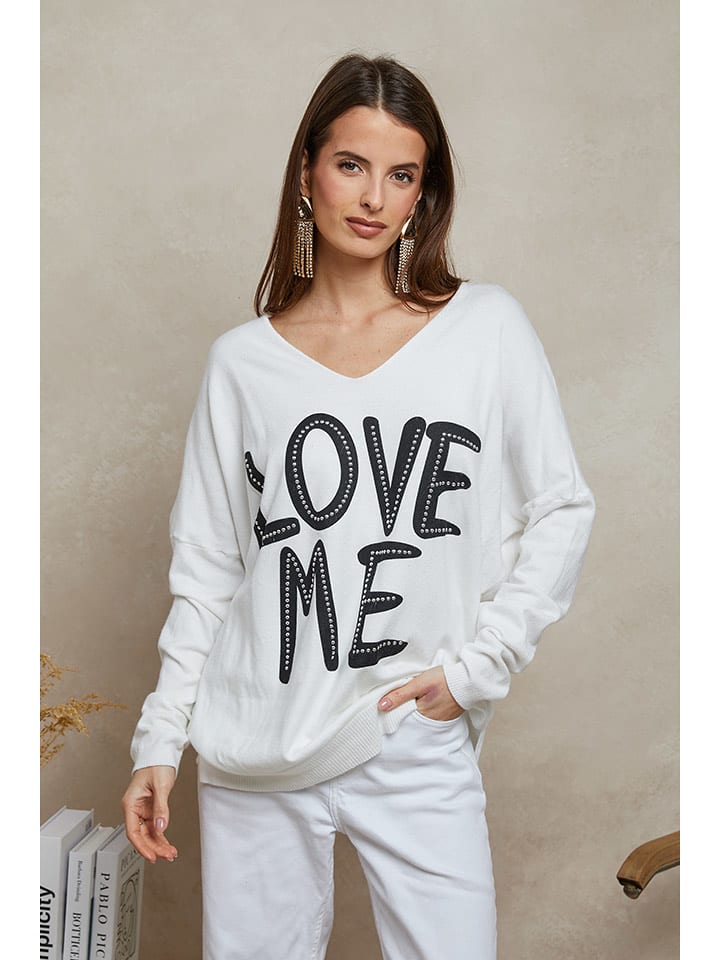 Plume Sweter "Manor" w kolorze białym rozmiar: M