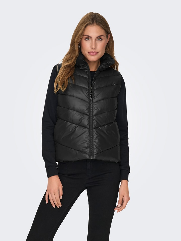 JDY Kamizelka pikowana w kolorze czarnym rozmiar: L