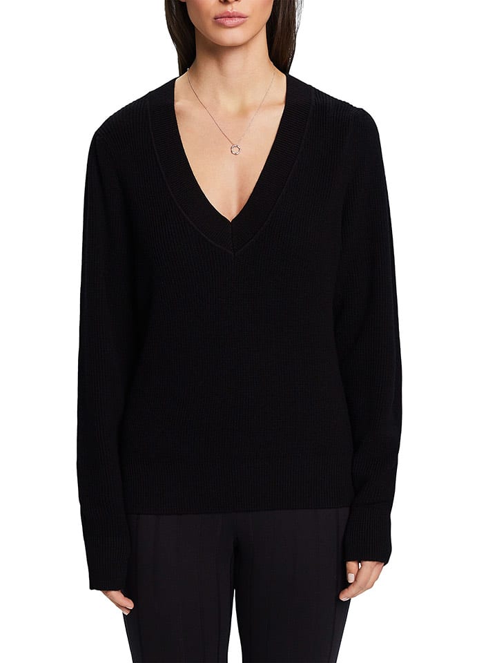 ESPRIT Sweter w kolorze czarnym rozmiar: XXS