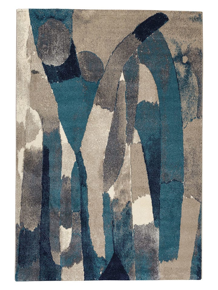 deco Rugs & Carpet Dywan "Milano" w kolorze beżowo-niebieskim rozmiar: 60x110 cm