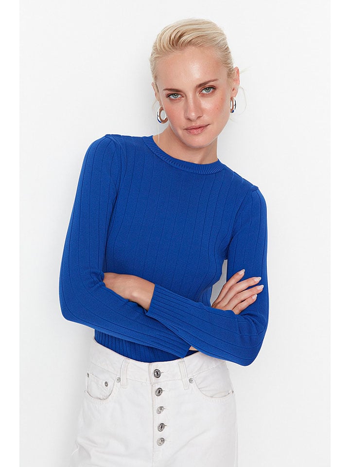 trendyol Sweter w kolorze niebieskim rozmiar: S
