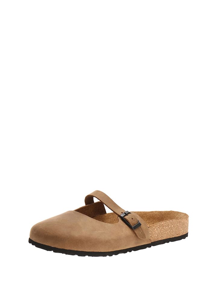 Comfortfusse Skórzane chodaki w kolorze jasnobrązowym rozmiar: 39