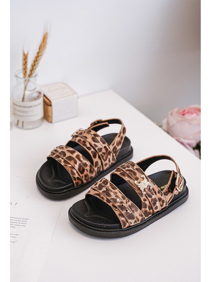 Rock & Joy Sandały w kolorze beżowo-brązowym rozmiar: 26