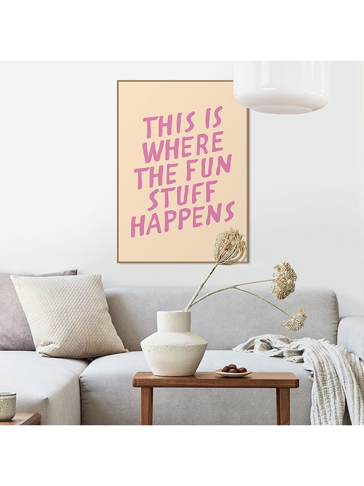 Orangewallz Druk artystyczny "Fun Stuff" w ramce rozmiar: 50x70 cm