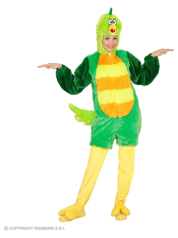 Carnival Party Kombinezon kostiumowy "Bird" w kolorze zielono-żółtym rozmiar: M/L