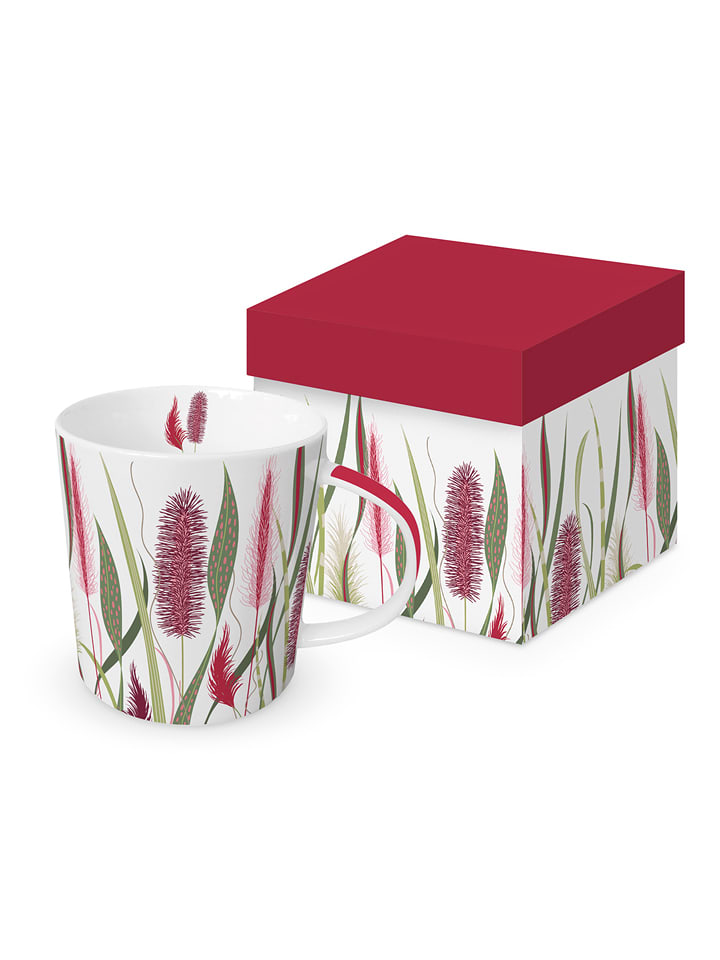 ppd Kubek jumbo "Autumn Pampas" w kolorze biało-czerwonym - 350 ml rozmiar: onesize