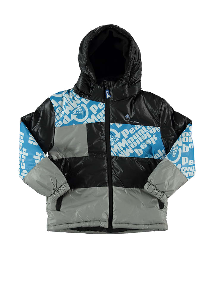 Peak Mountain Kurtka zimowa w kolorze czarno-szaro-niebieskim rozmiar: 140