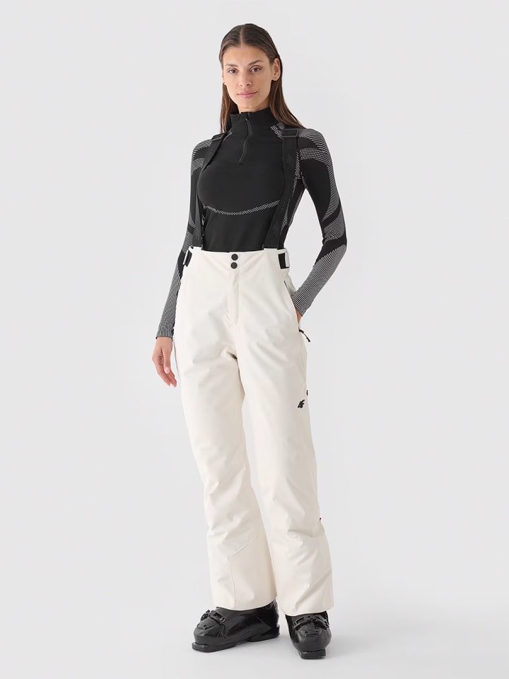 4F Spodnie narciarskie w kolorze kremowym rozmiar: L