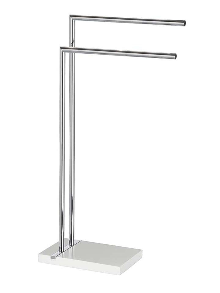 Wenko Stojak na ręczniki ''Noble '' w kolorze srebrno-białym - 45,5 x 82 x 20 cm rozmiar: onesize