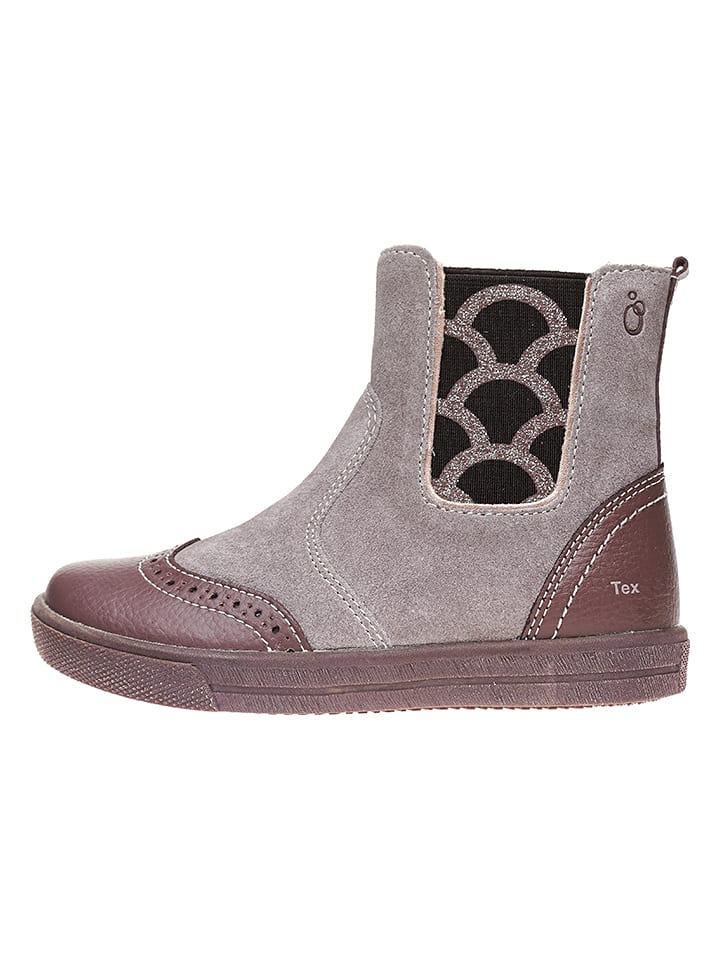 lamino Skórzane sztyblety w kolorze szaroróżowym rozmiar: 29