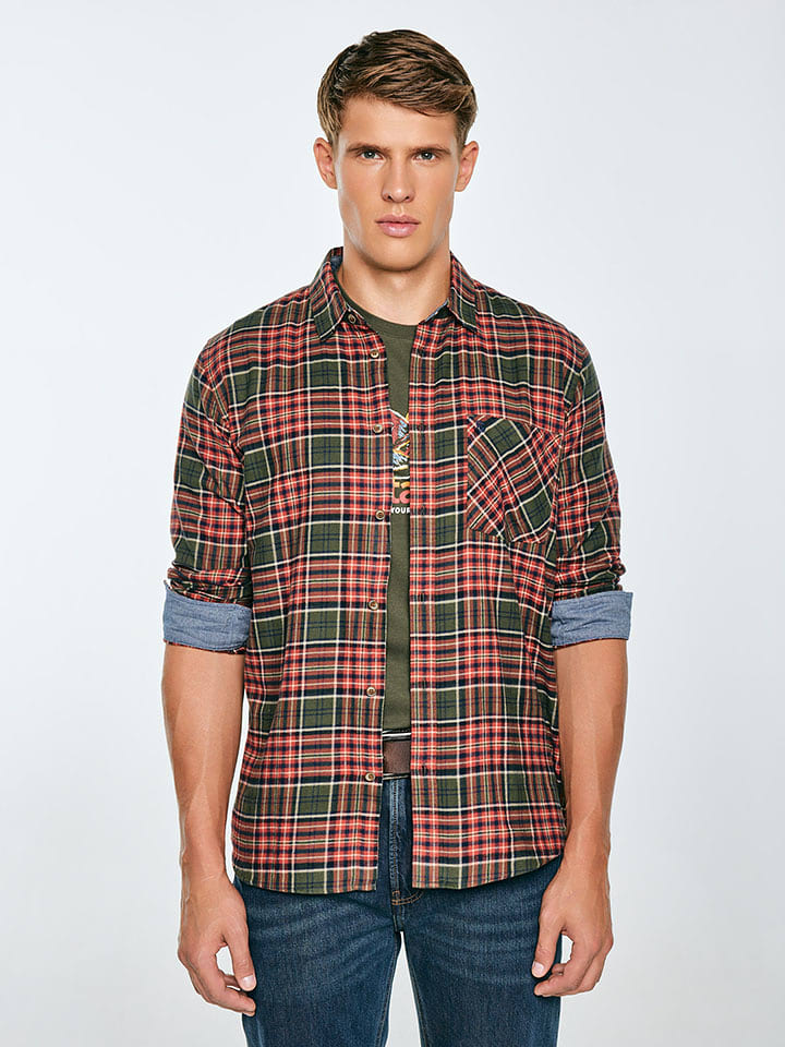 BIG STAR Koszula - Regular fit - w kolorze czerwonym rozmiar: 4XL