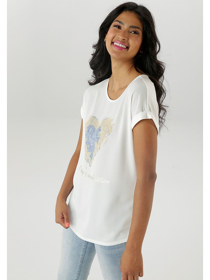 Aniston Koszulka w kolorze białym rozmiar: 42