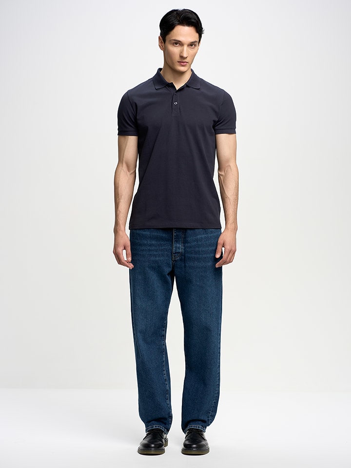 BIG STAR Koszulka polo w kolorze granatowym rozmiar: S