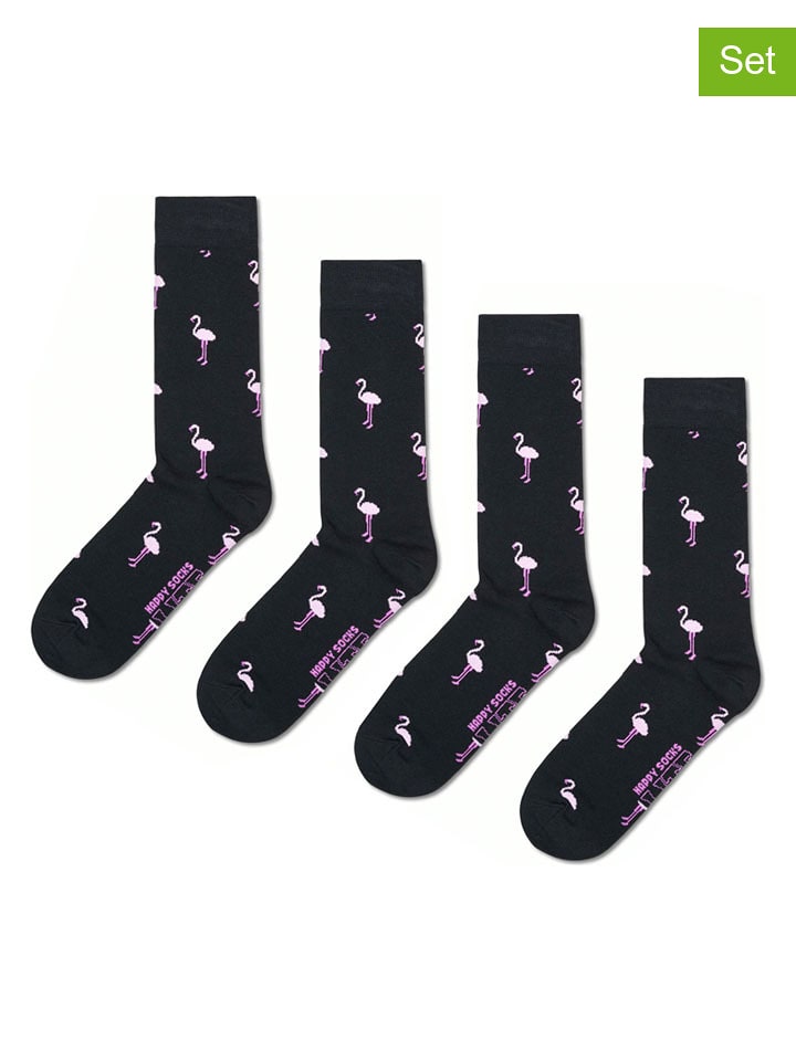Happy Socks Skarpety (2 pary) w kolorze czarnym rozmiar: 41-46
