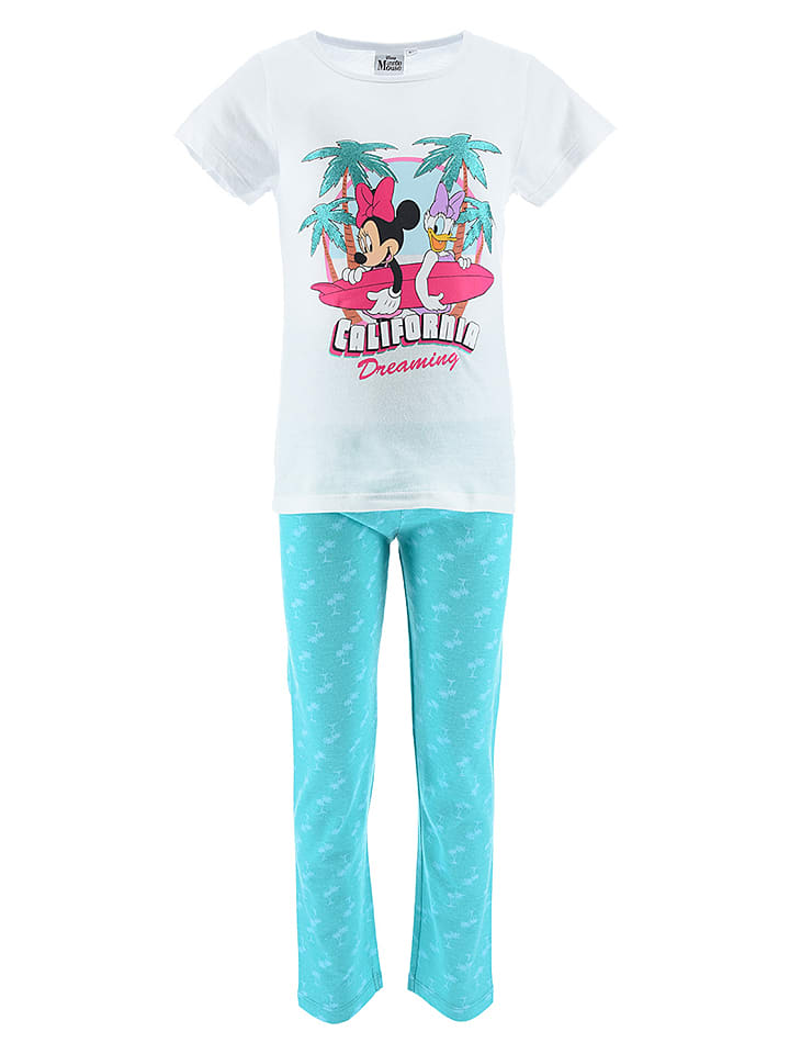 Disney Minnie Mouse Piżama "Minnie" w kolorze biało-niebieskim rozmiar: 98