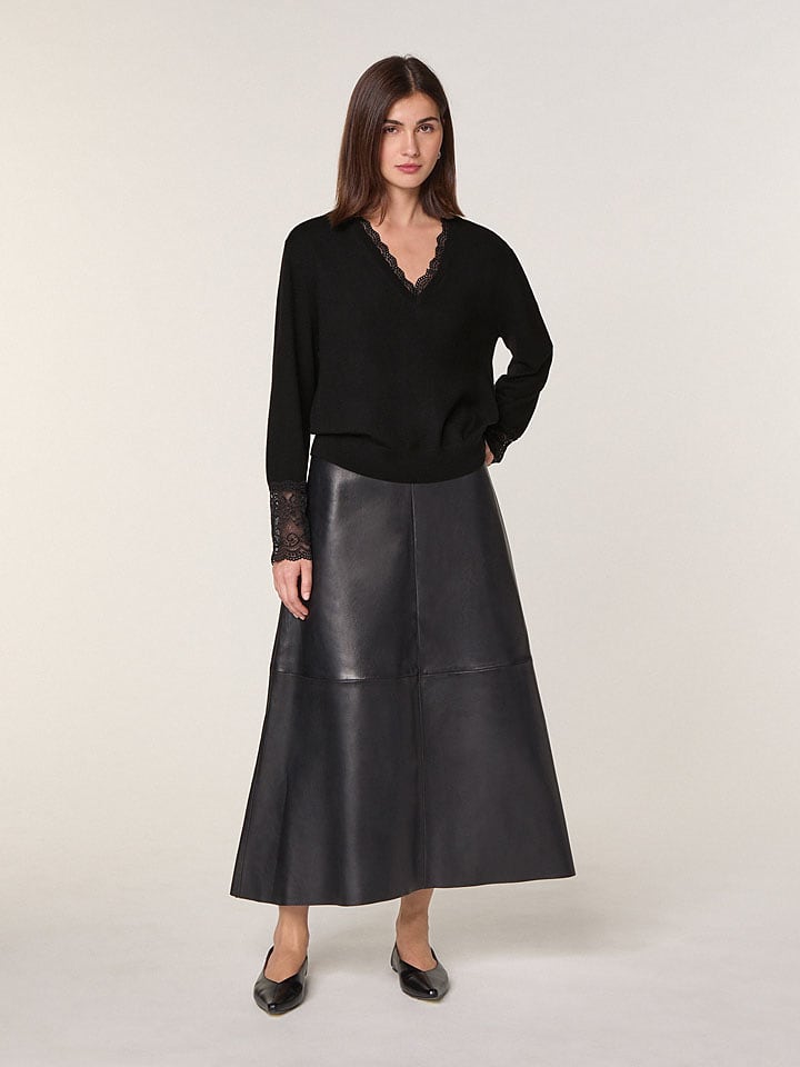 Rodier Wełniany sweter w kolorze czarnym rozmiar: S