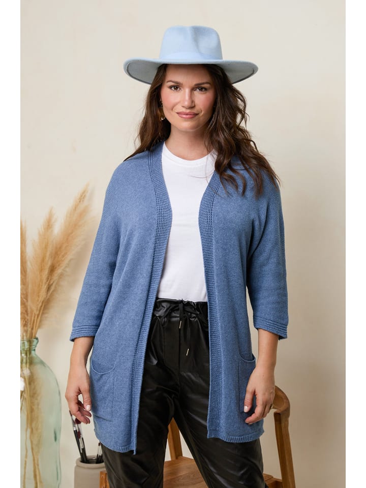 Curvy Lady Kardigan w kolorze niebieskim rozmiar: 48/50