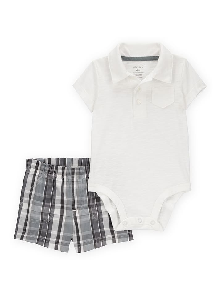 carter's 2-częściowy zestaw w kolorze biało-szarym rozmiar: 62