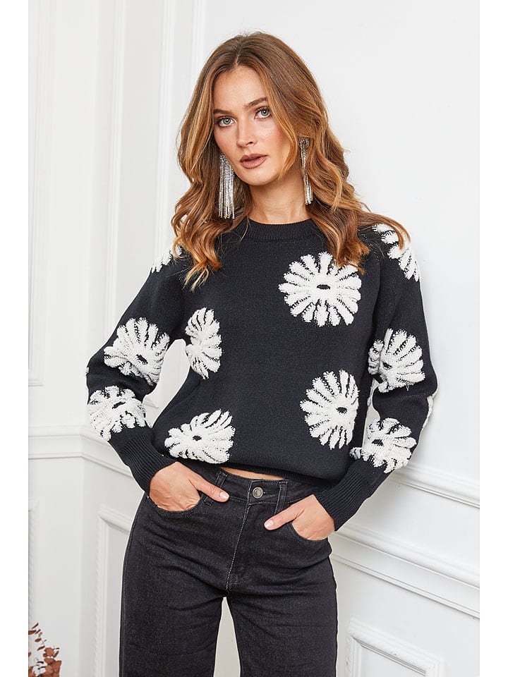 Joséfine Sweter "Banshee" w kolorze czarno-białym rozmiar: M