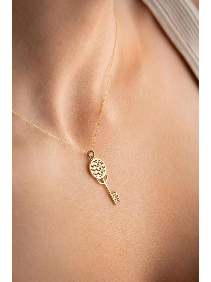 Heliophilia Pozłacany naszyjnik z zawieszką - dł. 42 cm rozmiar: onesize