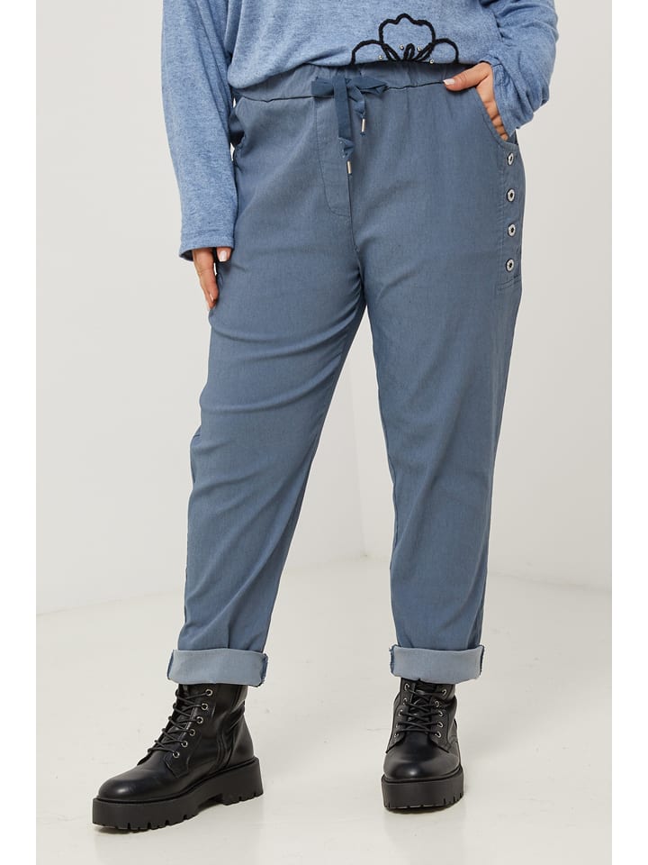 Curvy Lady Spodnie w kolorze niebieskim rozmiar: 40/42