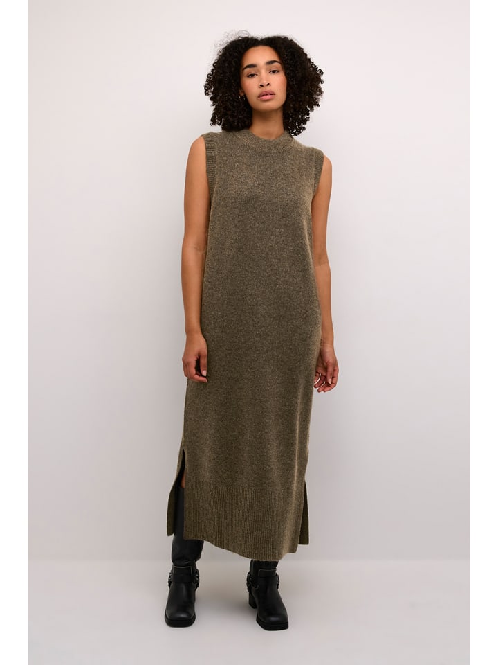 Kaffe Sukienka dzianinowa w kolorze brązowym rozmiar: M