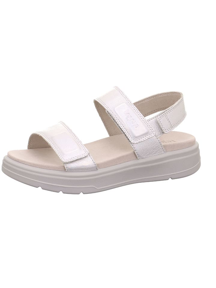 Legero Skórzane sandały "Sunwalker" w kolorze srebrnym rozmiar: 41