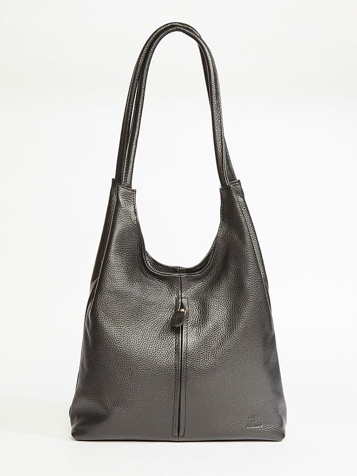 Abaco Skórzana torebka "Fred" w kolorze czarnym - 39 x 35 x 8 cm rozmiar: onesize