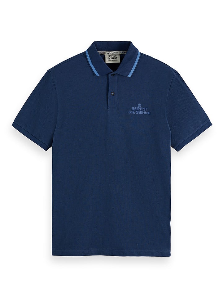 Scotch & Soda Koszulka polo w kolorze granatowym rozmiar: M