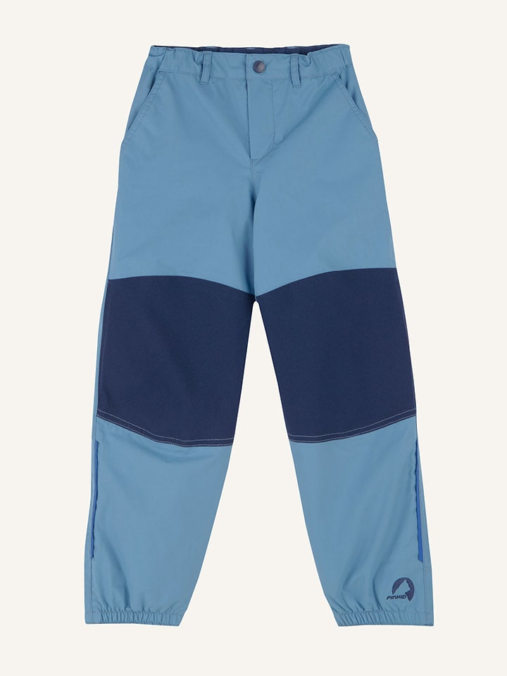 finkid Spodnie przeciwdeszczowe "Hirvi" w kolorze błękitno-granatowym rozmiar: 120/130