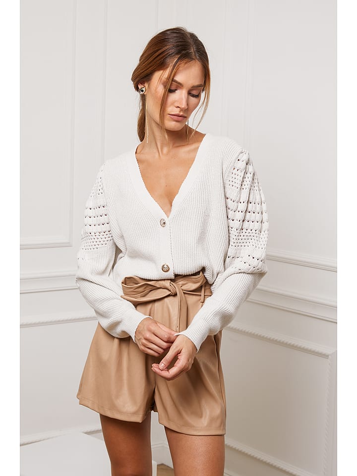 Joséfine Kardigan "Cuvillier" w kolorze kremowym rozmiar: L