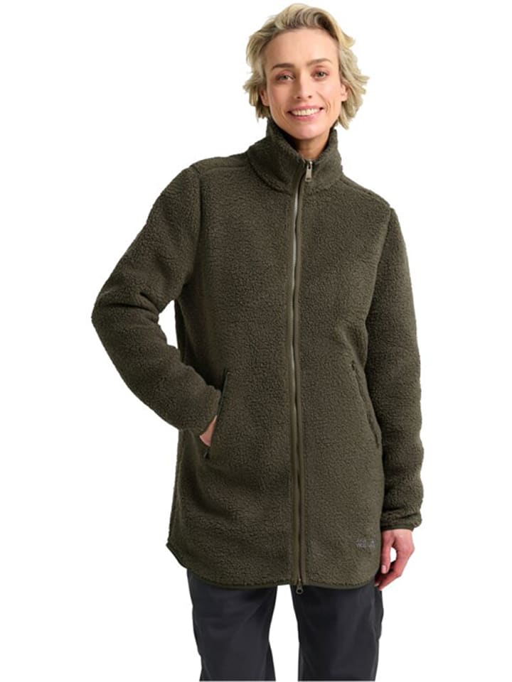 Jack Wolfskin Płaszcz polarowy "High Curl" w kolorze khaki rozmiar: XS