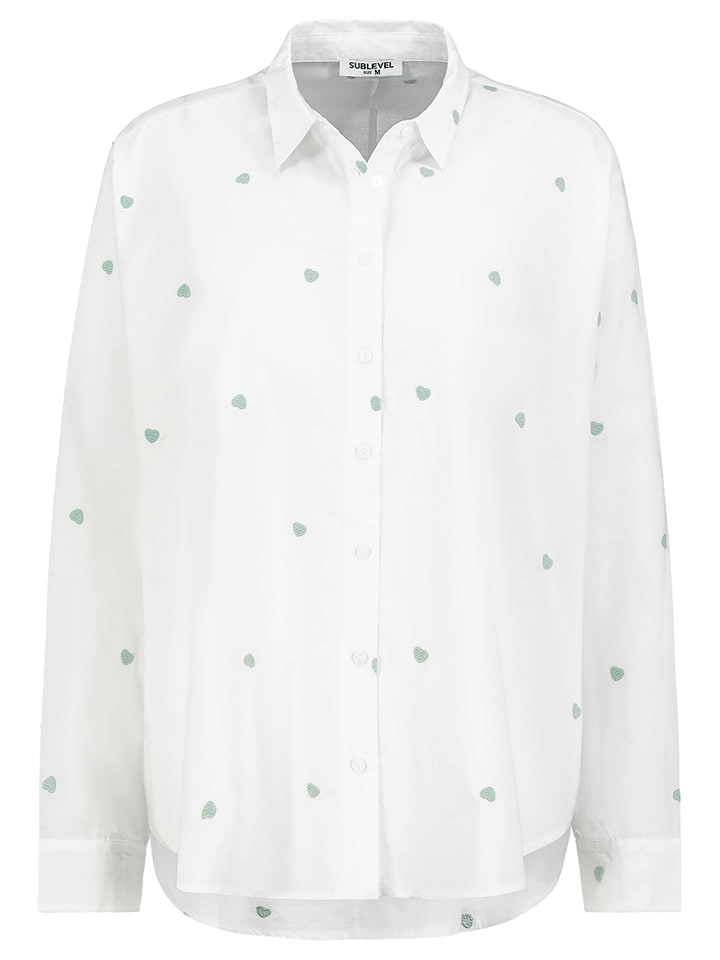 Sublevel Bluzka w kolorze biało-miętowym rozmiar: M