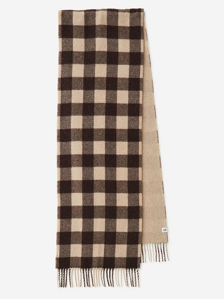 Becksöndergaard Wełniany szal "Florenca" w kolorze beżowo-brązowym - 220 x 37 cm rozmiar: onesize