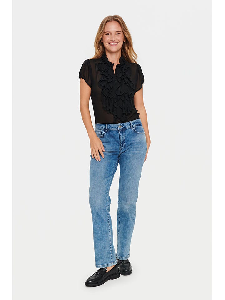 SAINT TROPEZ Bluzka w kolorze czarnym rozmiar: L