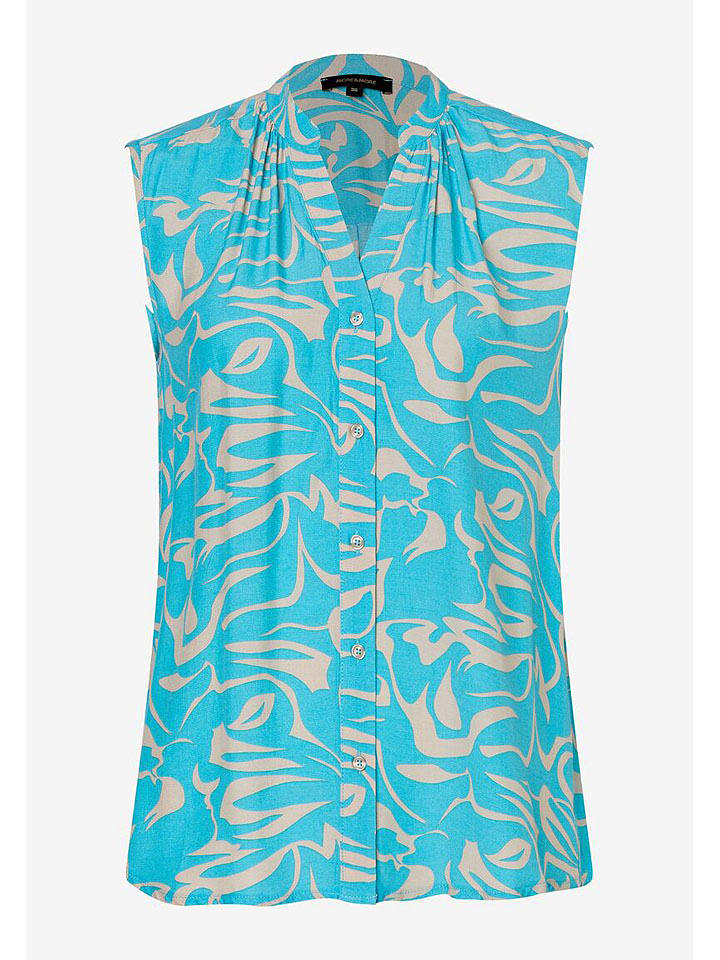 More & More Bluzka w kolorze beżowo-turkusowym rozmiar: 36