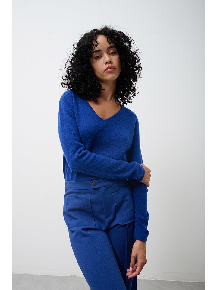 AUTHENTIC CASHMERE Kaszmirowy sweter "Galise" w kolorze niebieskim rozmiar: XXL