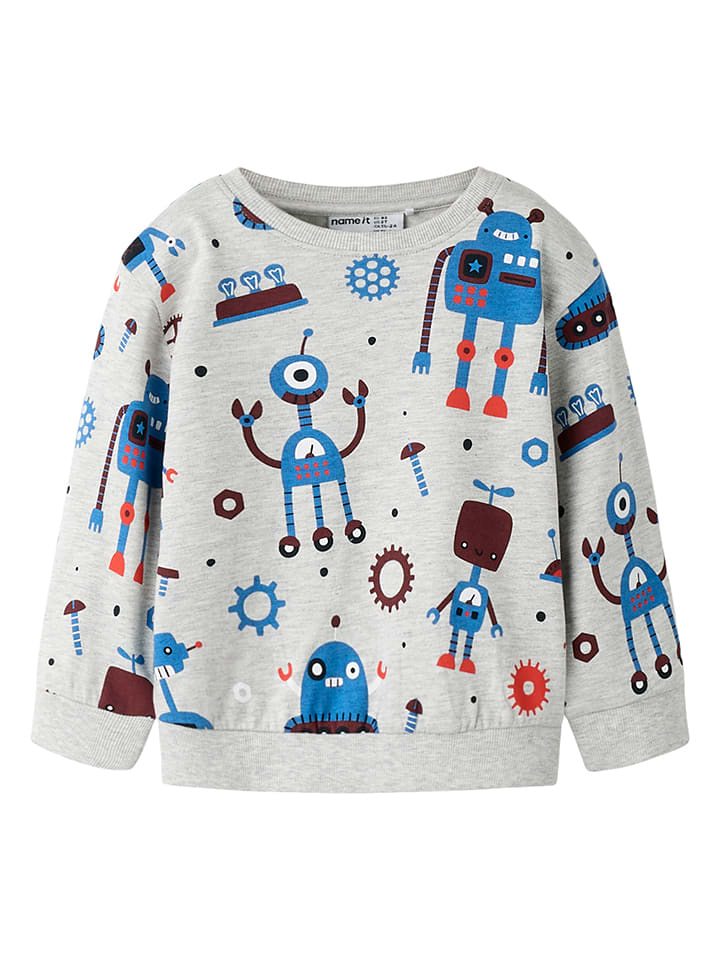 name it Bluza "Tino" w kolorze niebiesko-szaro-brązowym rozmiar: 98