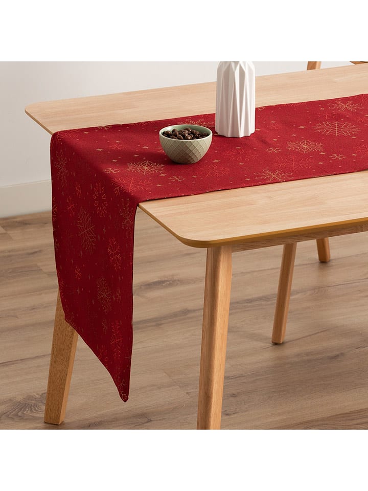 GAMUSI Bieżnik "Sparkle" w kolorze czerwonym rozmiar: 45x135 cm