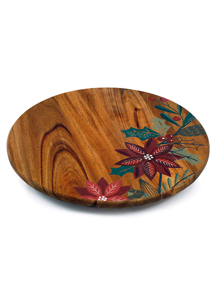 SiL Interiors Etażerka w kolorze brązowo-czerwono-zielonym - Ø 35 cm rozmiar: onesize