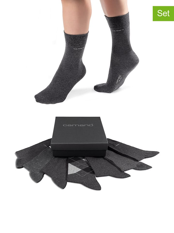 camano Skarpety (7 par) w kolorze szarym rozmiar: 39-42