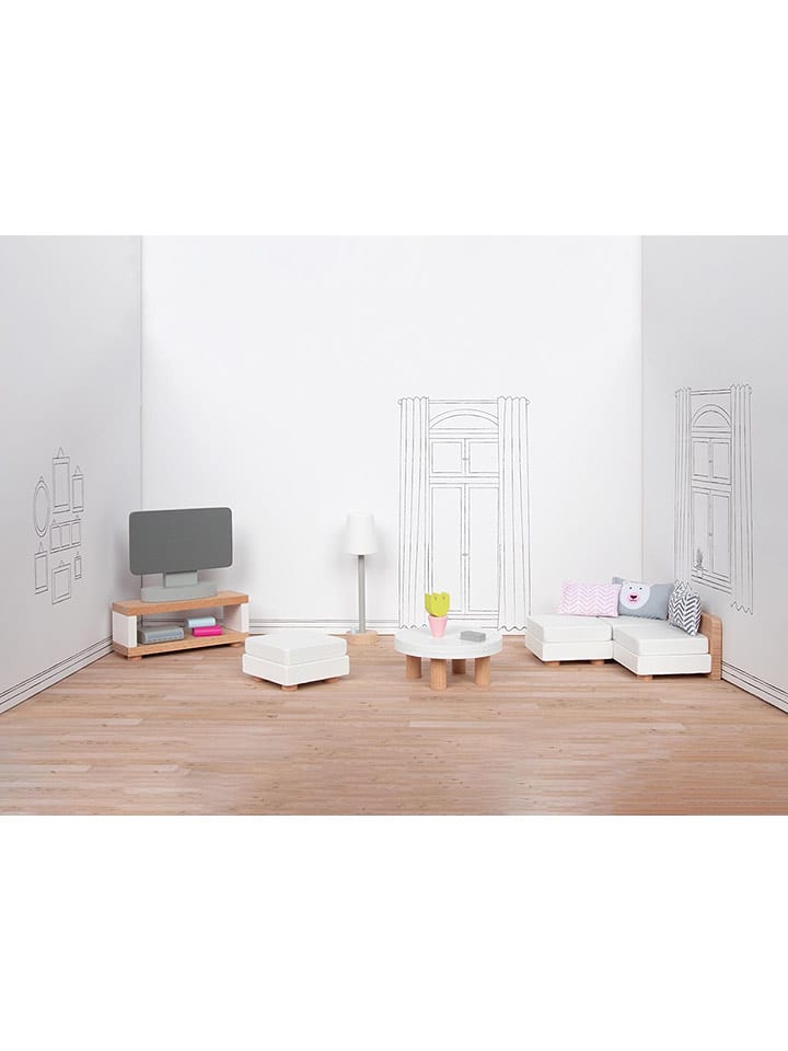 Goki Meble "Living room" do domku dla lalek - 3+ rozmiar: onesize