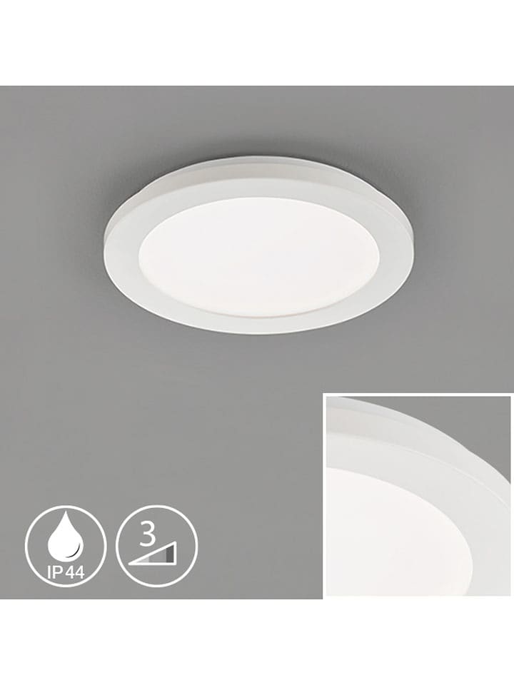 FISCHER & HONSEL Lampa łazienkowa LED "Gotland" w kolorze białym - wys. 3 x Ø 17 cm rozmiar: onesize