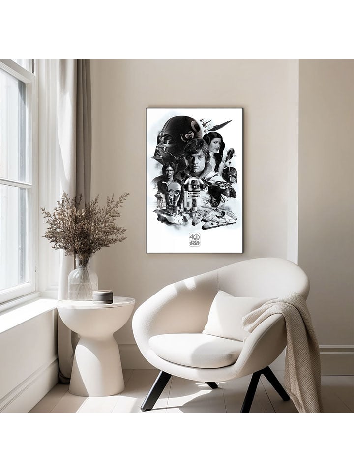 Orangewallz Druk artystyczny "Star Wars - 40th Anniversary" w ramce rozmiar: 60x90 cm