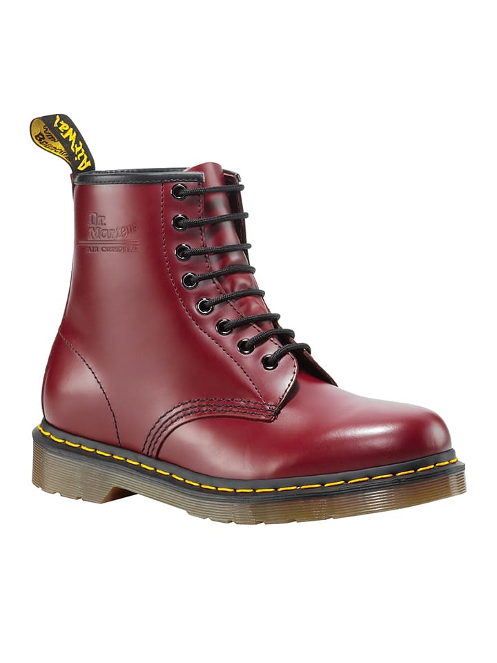 Dr. Martens Skórzane botki w kolorze czerwonym rozmiar: 41