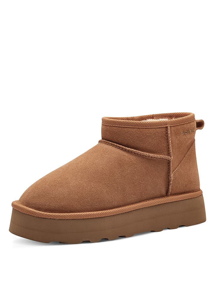 s.Oliver Skórzane botki w kolorze jasnobrązowym rozmiar: 41