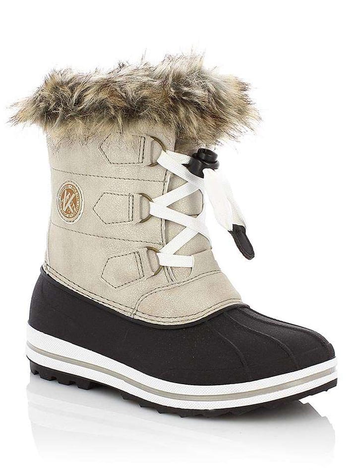 Kimberfeel Kozaki zimowe "Elisa" w kolorze beżowo-czarnym rozmiar: 33