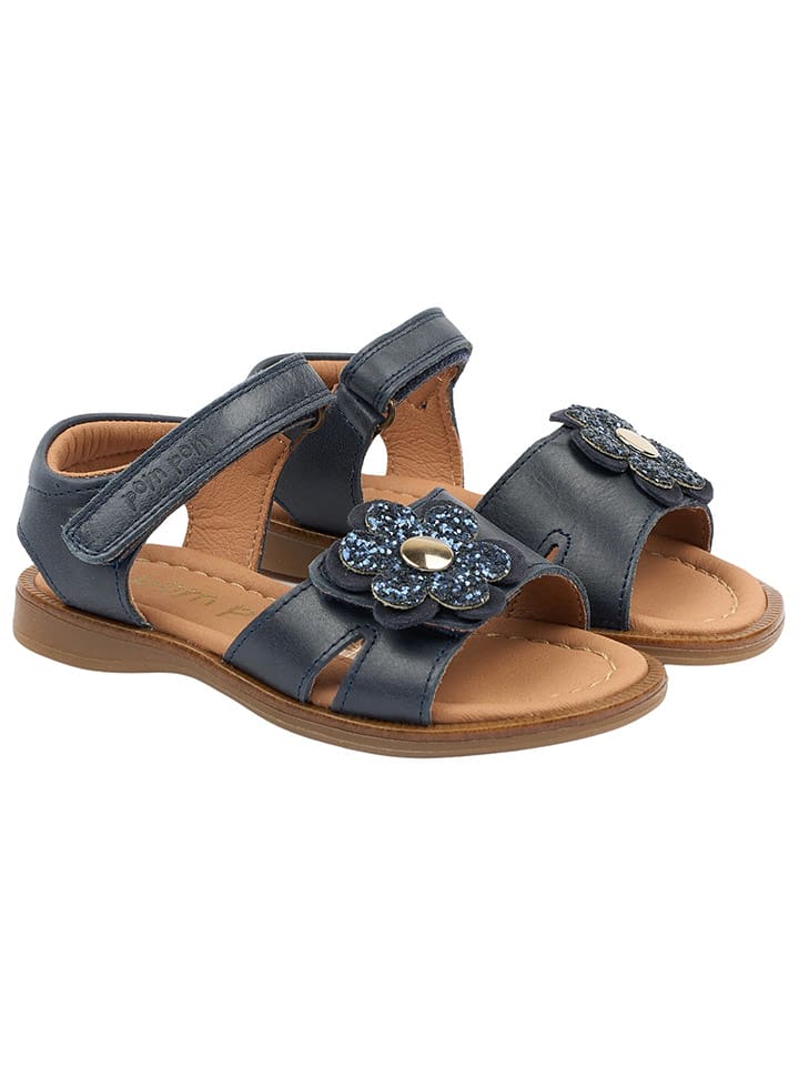 POM POM Skórzane sandały w kolorze granatowym rozmiar: 26