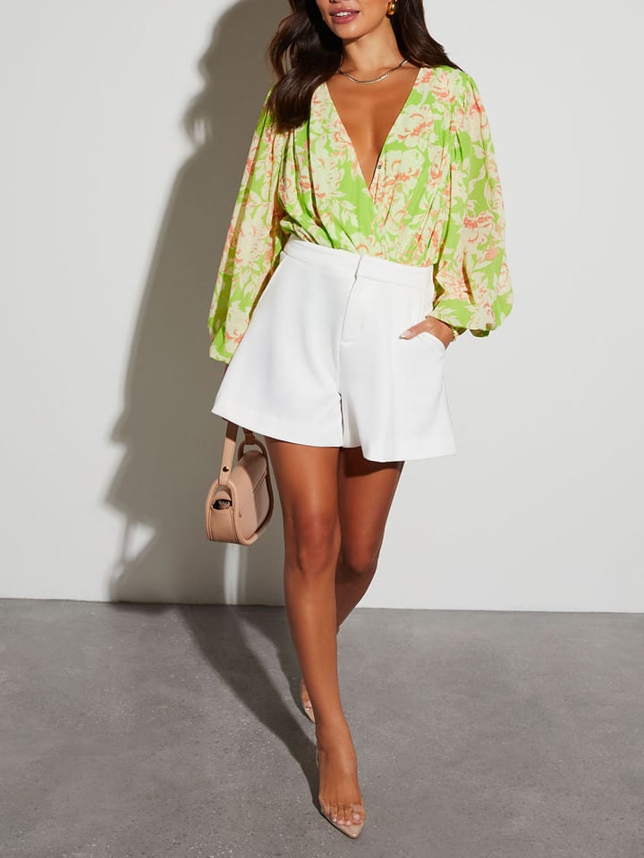 Milan Kiss Bluzka w kolorze zielono-kremowym rozmiar: XL