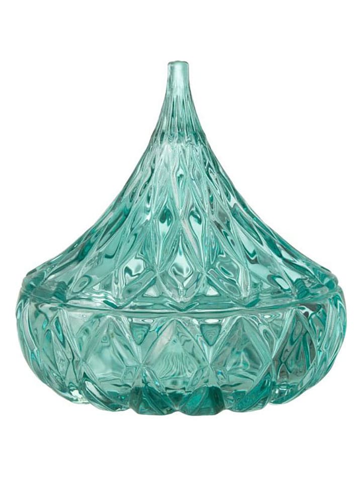 J Line Pojemnik w kolorze turkusowym - wys. 13 x Ø 12,5 cm rozmiar: onesize